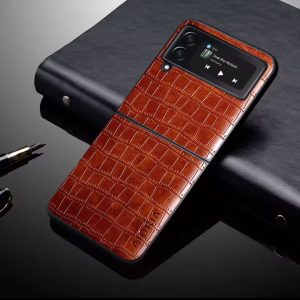 Croc Leather Samsung Flip 3/4/5/6/7 Eccentric Leather Cover