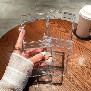 Transparent Hinge Anti-Yellowing Protective TPU Cover for Samsung Flip Series