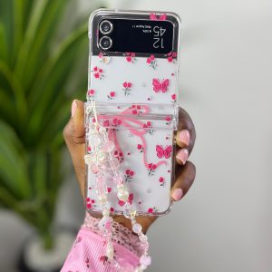 Floral full cover with hinge protector for Samsung flip users